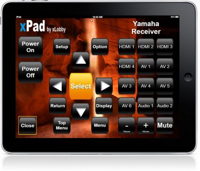 xLobby xPad Yamaha Receiver on iPad.jpg