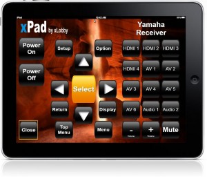 xLobby xPad Yamaha Receiver on iPad